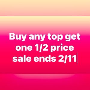 Buy any top and get a second one 1/2